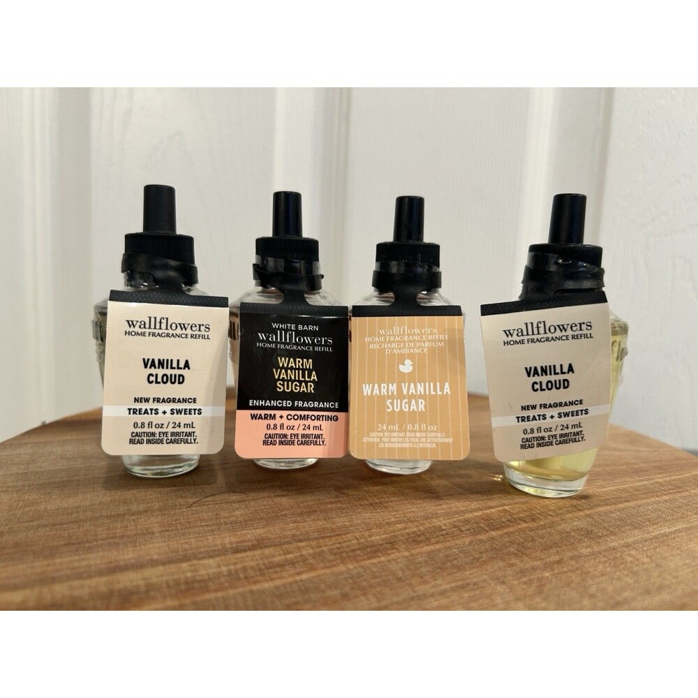 NEW SEALED Vanilla Lover’s Pack of 4 Bath & Body Works Wallflowers Refills